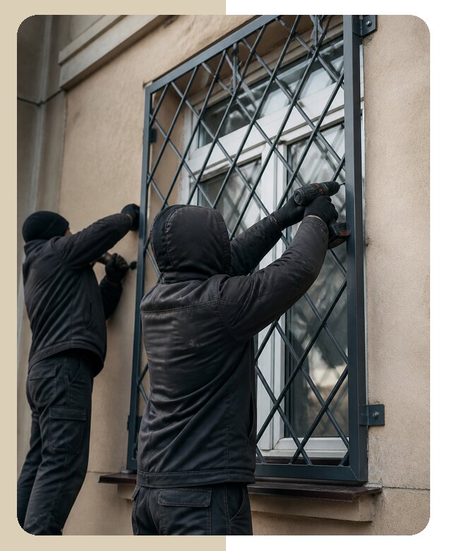 Установка антивандальных решеток на окна в Донском